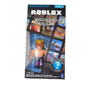 Roblox Deluxe Mystery Pack Series 3 Muscle Legends Muscle King Figure New